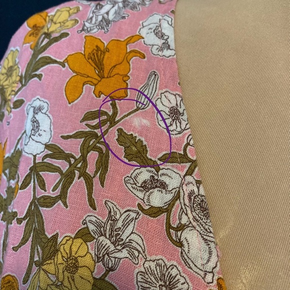 Cynthia Rowley Linen + Rayon Pink & Orange Floral Fit & Flare Mini Dress - Picture 7 of 15